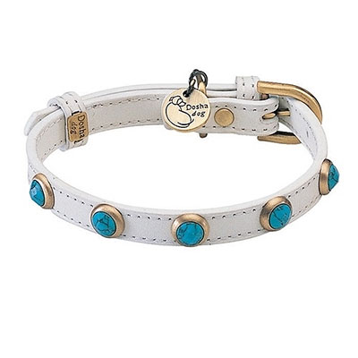 Pebbies Faceted Turquoise Dog Collar_big